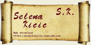 Selena Kičić vizit kartica
